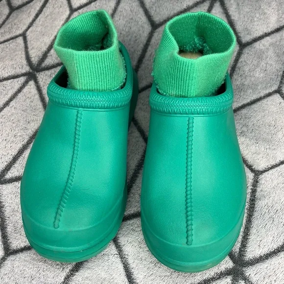 UGG TASMAN X Women Rain Shoes Emerald Green Teal Waterproof Clog Slippers - Picture 7 of 12